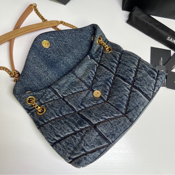 YSL Lou Lou small denim bag❤️ - Picture 6 of 9